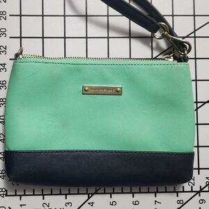 Banana Republic Charlie Mint and Navy Color block Clutch Wristlet
